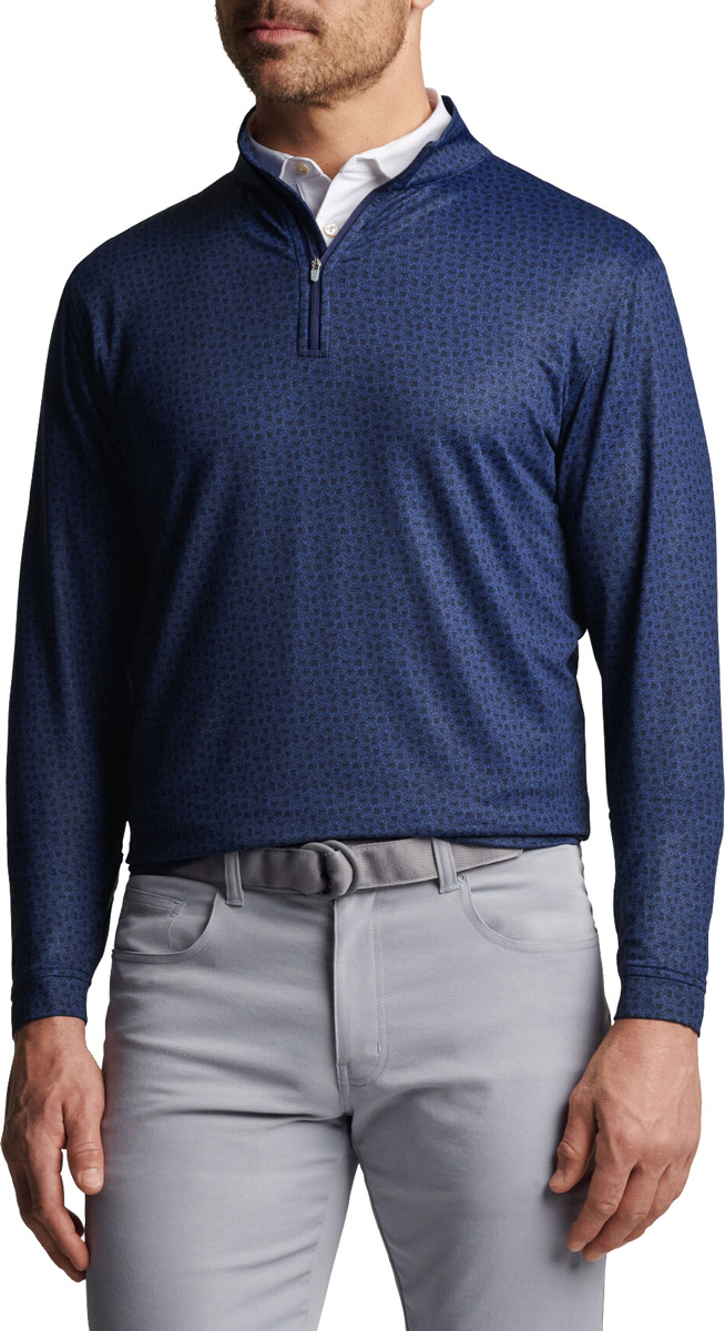 Peter Millar Perth Knockout Performance QuarterZip Golf Pullovers
